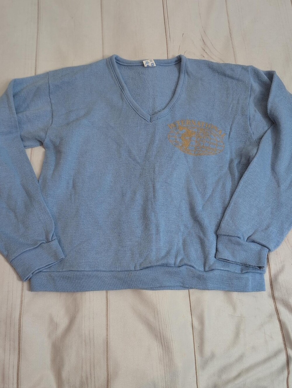 Vintage Champion V-Neck Sweatshirt Large International Health Fitness Congress U
